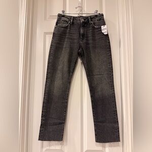 Mavi Black/Charcoal Viola High-Rise Slim Straight Jeans